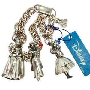 Vtg Disney Sterling Silver Charm Bracelet Ltd Ed Princess Bracelet Snow White